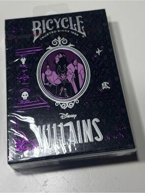 New Bicycle Disney Villains Playing Cards - Black & Purple
